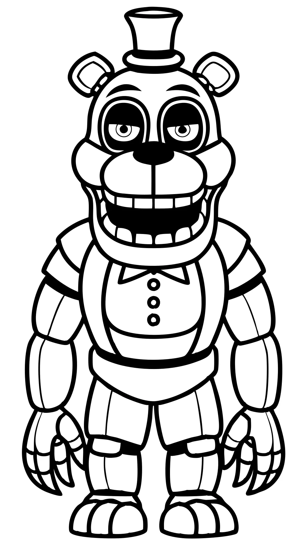 nightmare freddy coloring page